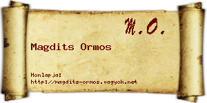 Magdits Ormos névjegykártya